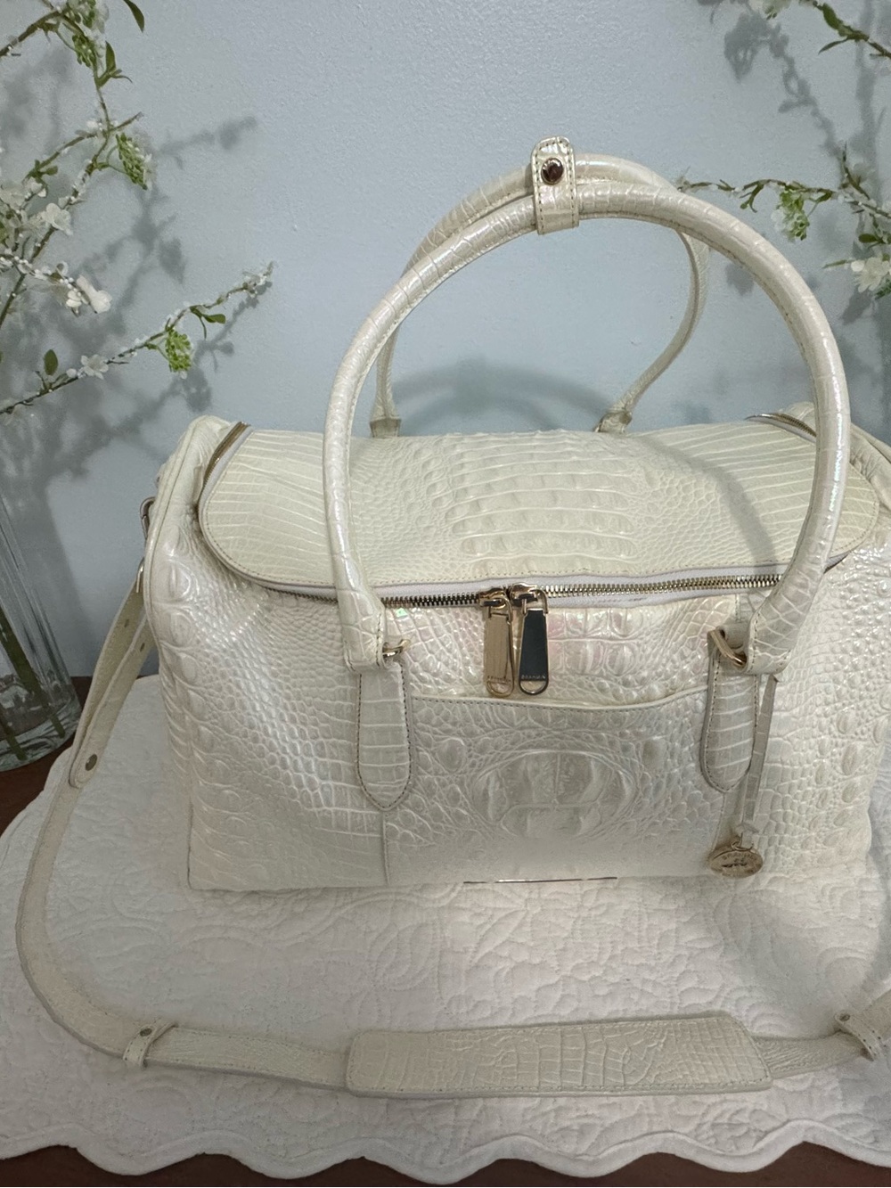 Brahmin Talulla Travel bag Milk Color (Tia tote now listed separately)